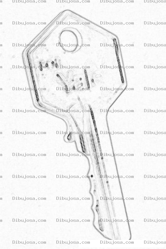 Dibujo para colorear Llave Yale Para Colorear Y Pintar