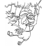 Dibujo para colorear Dibujo De Gallo Tarzan Para Pintar Y Colorear