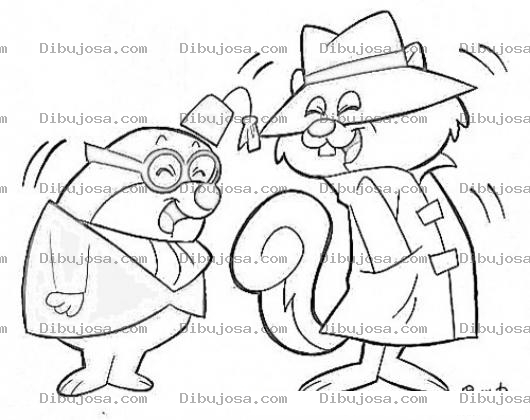 Dibujo para colorear Inspecto Ardilla Para Pintar Y Colorear