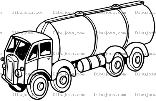 Dibujo para colorear Camion Cisterna Para Pintar Y Colorear
