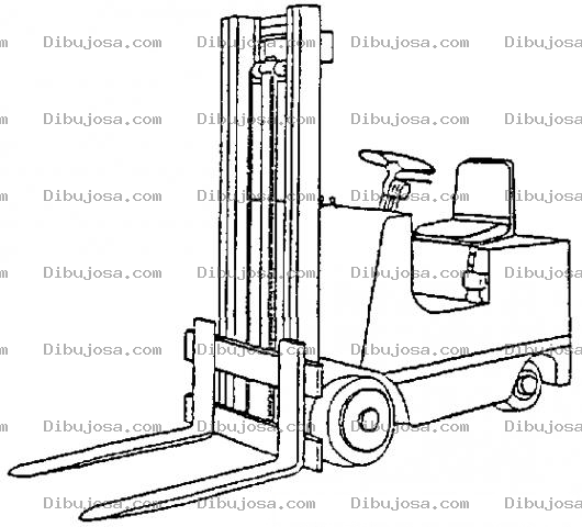 Dibujo para colorear Dibujo De Montacarga Para Pintar Y Colorear