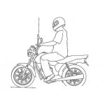 Dibujo para colorear Dibujo De Motorista Mensajero Para Pintar Y Colorear