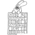Dibujo para colorear Conejito De Pascuas Para Pintar Y Colorear