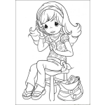 Dibujo para colorear Chica De Preious Moments Para Pintar Y Colorear