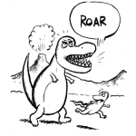 Dibujo para colorear Dibujo De Dinosaurio Enojado Y Furioso Para Pintar Y Colorear