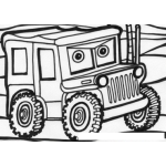 Dibujo para colorear Jeep De Carro Cars Para Pintar Y Colorear