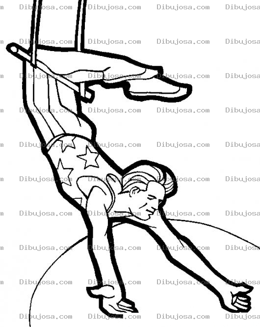 Dibujo para colorear Dibujo De Trapesista Para Pintar Y Colorear