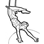 Dibujo para colorear Dibujo De Trapesista Para Pintar Y Colorear