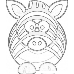 Dibujo para colorear Zebrita Dibujo De Zebra Para Pintar Y Colorear