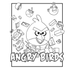 Dibujo para colorear Angrybirds.com Dibujo De Pajaros Enojados Para Pintar Y Colorear