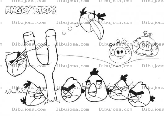 Dibujo para colorear Dibujo De Angrybirds Para Pintar Y Colorear