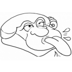 Dibujo para colorear Dibujo De Telefono Sacando La Lengua Para Pintar Y Colorear