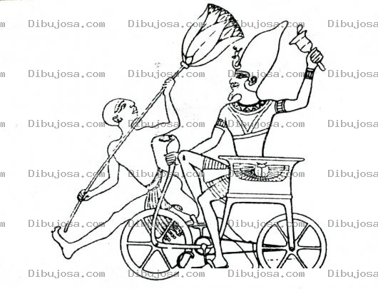 Dibujo para colorear Dibujo De Carro Egipcio Para Pintar Y Colorear