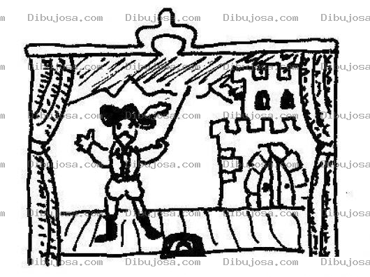 Dibujo para colorear Dibujo De Obra De Teatro Para Pintar Y Colorear