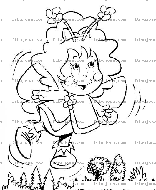 Dibujo para colorear Dibujo De La Abejita Feliz Para Pintar Y Colorear