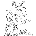 Dibujo para colorear Dibujo De La Abejita Feliz Para Pintar Y Colorear