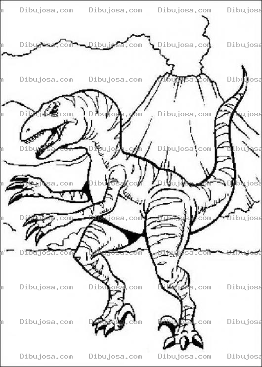 Dibujo para colorear Pintar al Tiranosaurio Rex