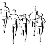 Dibujo para colorear Maratonistas Dibujo De Maraton Para Pintar Y Colorear Gente Corriendo