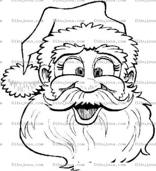 Dibujo para colorear Dibujo De Santa Claus Contento Para Pintar Y Colorear