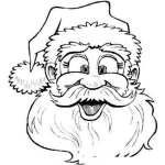 Dibujo para colorear Dibujo De Santa Claus Contento Para Pintar Y Colorear