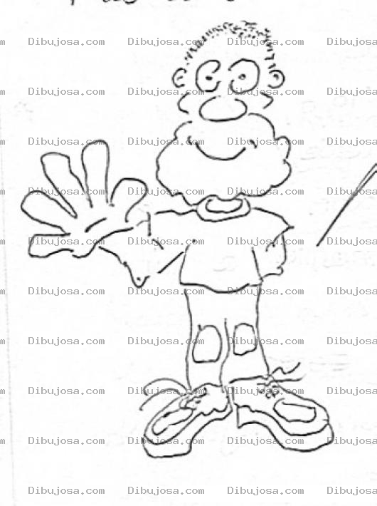 Dibujo para colorear Viejito Barbudo Saludando Para Pintar Y Colorear