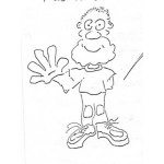 Dibujo para colorear Viejito Barbudo Saludando Para Pintar Y Colorear