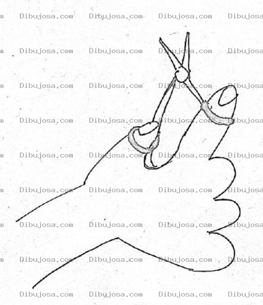 Dibujo para colorear Tijeritas Dibujo De Tijeras Pequenas Para Pintar Y Colorear Minitijeras