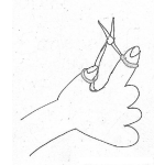 Dibujo para colorear Tijeritas Dibujo De Tijeras Pequenas Para Pintar Y Colorear Minitijeras