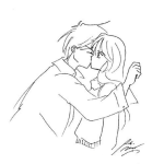 Dibujo para colorear Besito De Amor Para Pintar Y Colorear