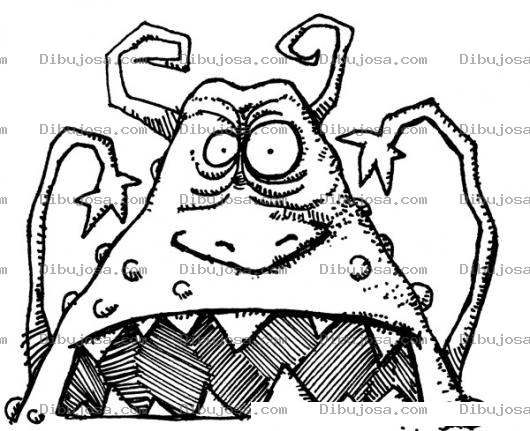 Dibujo para colorear Dibujo De Moustruo Morronoso Para Pintar Y Colorear