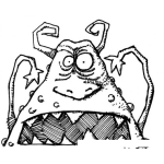Dibujo para colorear Dibujo De Moustruo Morronoso Para Pintar Y Colorear