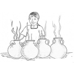 Dibujo para colorear Cociendo Atol De Elote Para Pintar Y Colorear