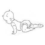 Dibujo para colorear Dibujo De Bebe Gateando Para Pintar Y Colorear