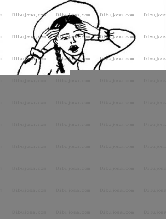 Dibujo para colorear Mujer De Peru Para Pintar Y Colorear