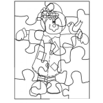 Dibujo para colorear Colorear Rompecabezas De Payaso Para Pintar