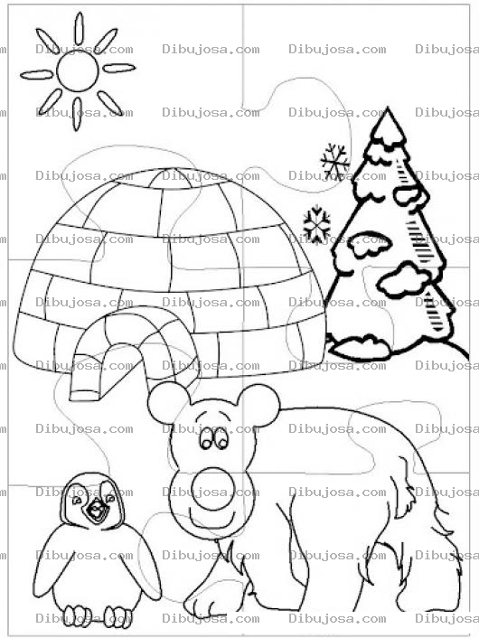 Dibujo para colorear Dibujo De Rompecabezas Para Recortar Y Pintar