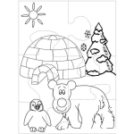 Dibujo para colorear Dibujo De Rompecabezas Para Recortar Y Pintar