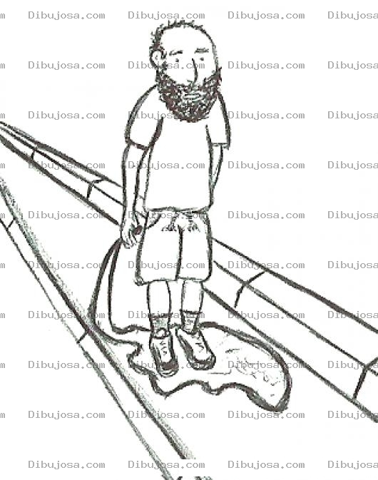 Dibujo para colorear Dibujo De Hombre Con Una Cuerda Para Saltar
