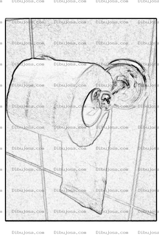 Dibujo para colorear Colorear Papel Higienico Pintar Rollo De Papel Toilet