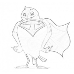 Dibujo para colorear Superpajaro Dibujo De Super Twitter Para Pintar Y Colorear