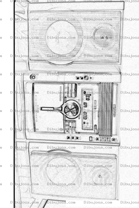 Dibujo para colorear Colorear Equipo De Sonido Pintar Radio Grabadora Estereo