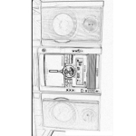 Dibujo para colorear Colorear Equipo De Sonido Pintar Radio Grabadora Estereo