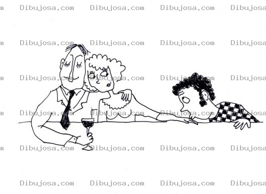 Dibujo para colorear Dibujo De Mujer Traicionera Para Pintar Y Colorear