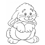 Dibujo para colorear Conejito Inocente Para Pintar Y Colorear