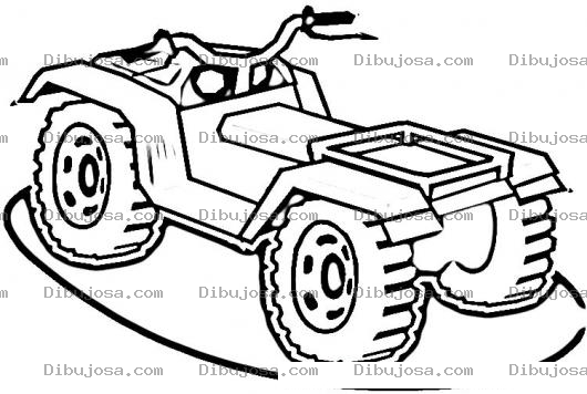 Dibujo para colorear Dibujo De Moto De 4 Llantas Atv Para Pintar Y Colorear