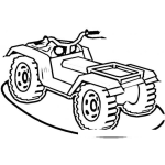 Dibujo para colorear Dibujo De Moto De 4 Llantas Atv Para Pintar Y Colorear