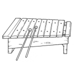 Dibujo para colorear Dibujo De Marimba Xilofono Para Pintar Y Colorear