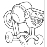 Dibujo para colorear Dibujo De Mezcaldora De Cemento De Bod El Constructor Para Pintar Y Colorear