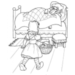 Dibujo para colorear Dibujo De Caperucita Y El Lobo Para Pintar Y Colorear