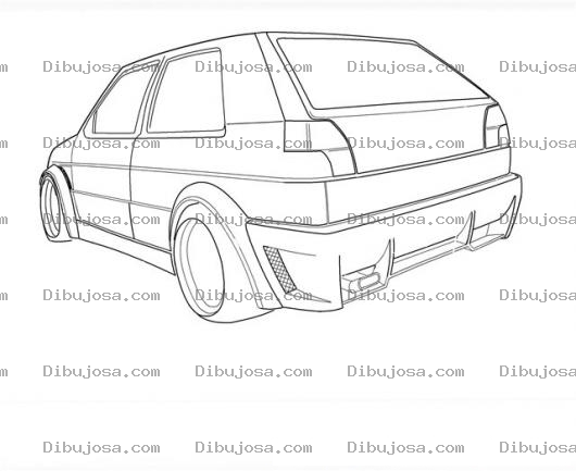 Dibujo para colorear Dibujo De Carro Hatchback Para Colorear